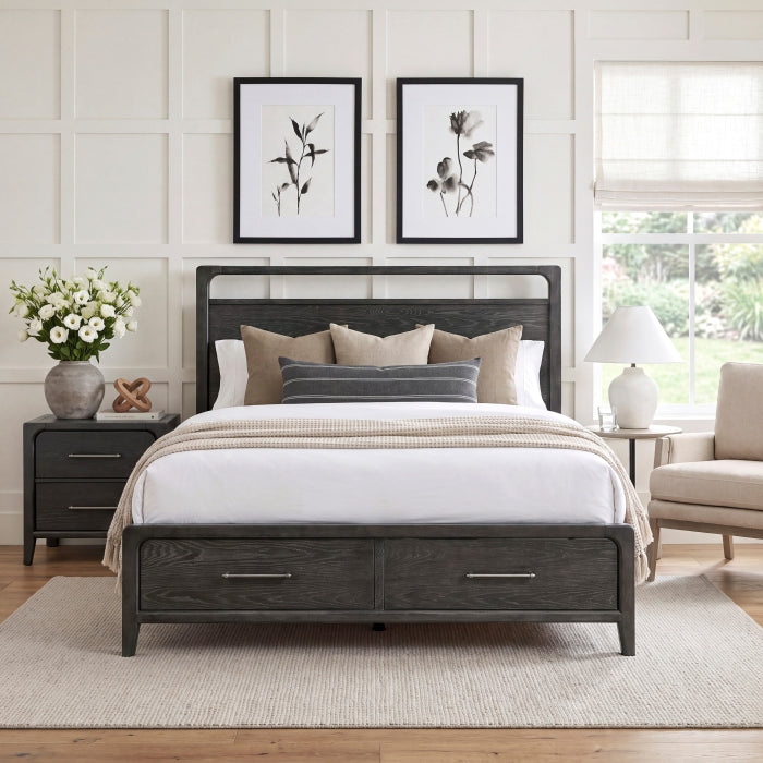 2502KBK-1CKDW* (3) California King Platform Bed with Footboard Storage - 2502KBK-1CKDW*