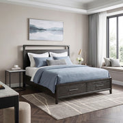 2502KBK-1CKDW* (3) California King Platform Bed with Footboard Storage - 2502KBK-1CKDW*