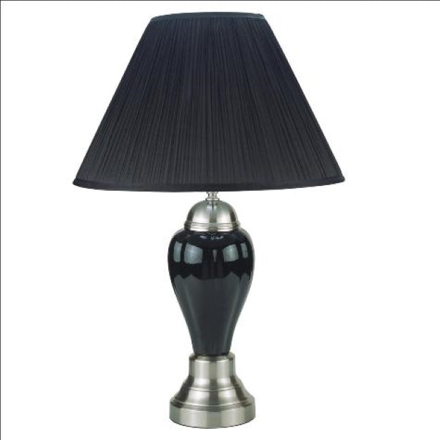 26" Porcelain Lamp, Satin Nickel, Set of 12 - 6115-BK-BASE