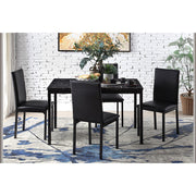 2601BK-48 Dining Table, Faux Marble Top - 2601BK-48
