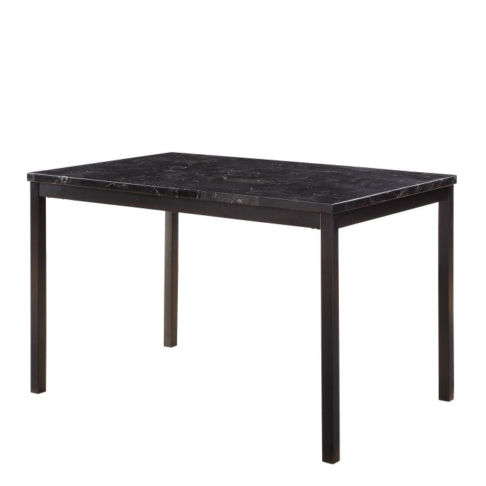 2601BK-48 Dining Table, Faux Marble Top - 2601BK-48
