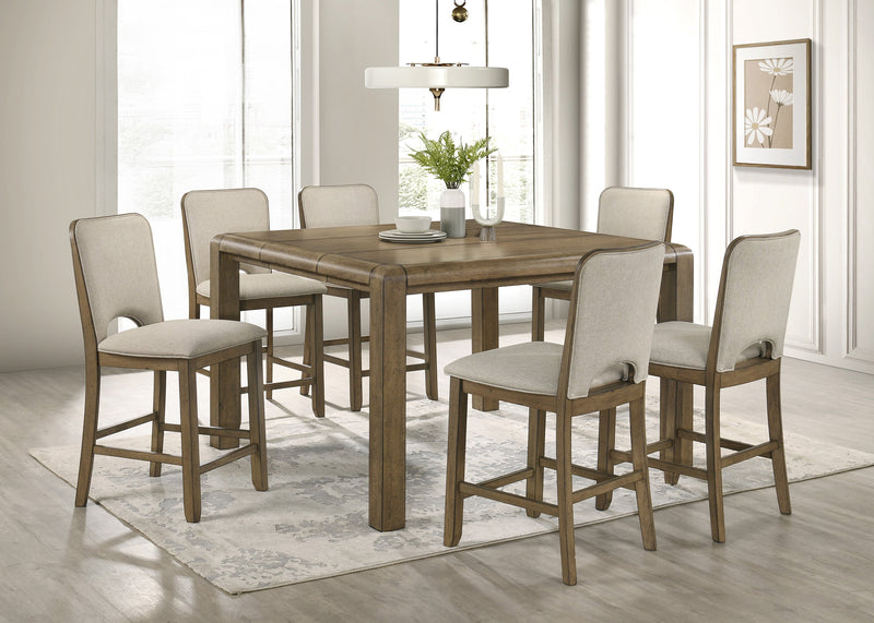Cockrell Brown/Beige Extendable Counter Height Set from Crown Mark - Luna Furniture