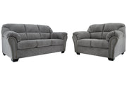 Allmaxx Pewter Sofa and Loveseat -  Ashley - Luna Furniture