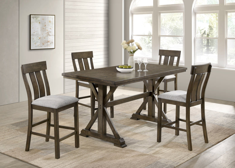 Lloyd Brown Counter Height Set from Crown Mark - Luna Furniture