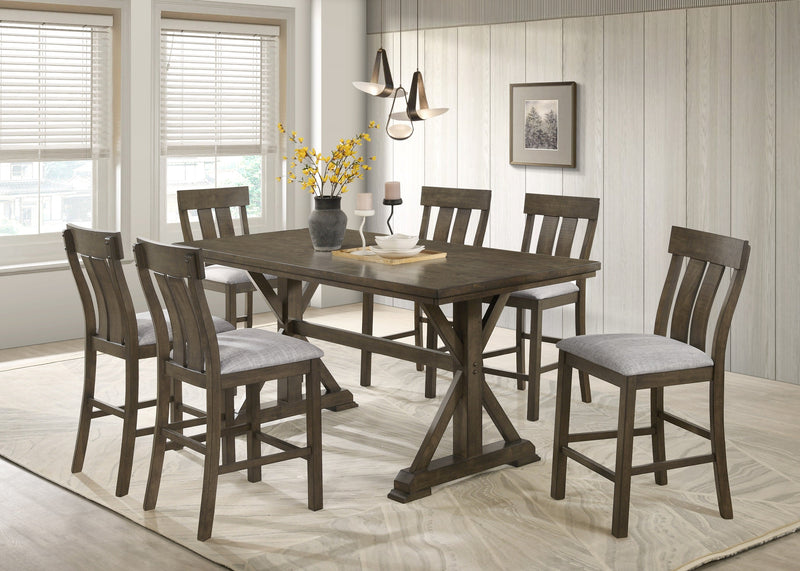 Lloyd Brown Counter Height Set from Crown Mark - Luna Furniture