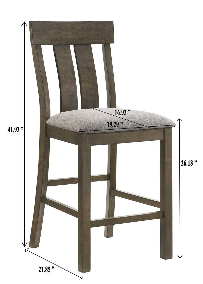 Lloyd Brown Counter Height Chair, Set of 2 from Crown Mark - Luna Furniture