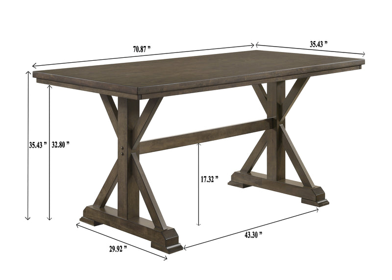 Lloyd Brown Counter Height Set from Crown Mark - Luna Furniture