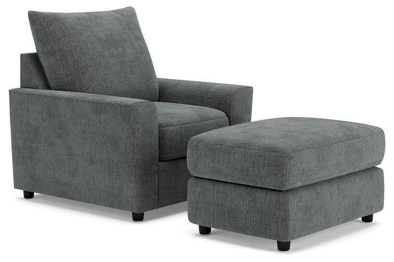 Stairatt Gravel Chair and Ottoman -  Ashley - Luna Furniture