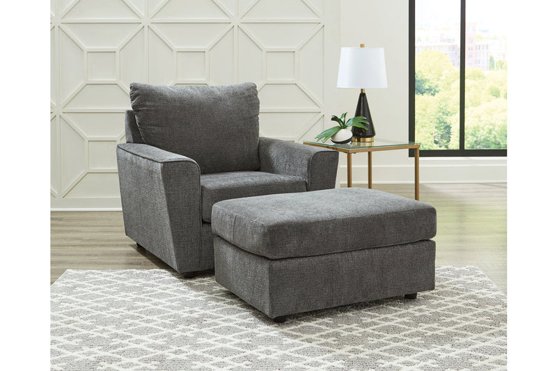 Stairatt Gravel Sofa, Loveseat, Chair and Ottoman -  Ashley - Luna Furniture