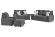 Stairatt Gravel Sofa, Loveseat, Chair and Ottoman -  Ashley - Luna Furniture