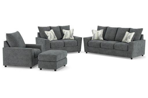 Stairatt Gravel Sofa, Loveseat, Chair and Ottoman -  Ashley - Luna Furniture