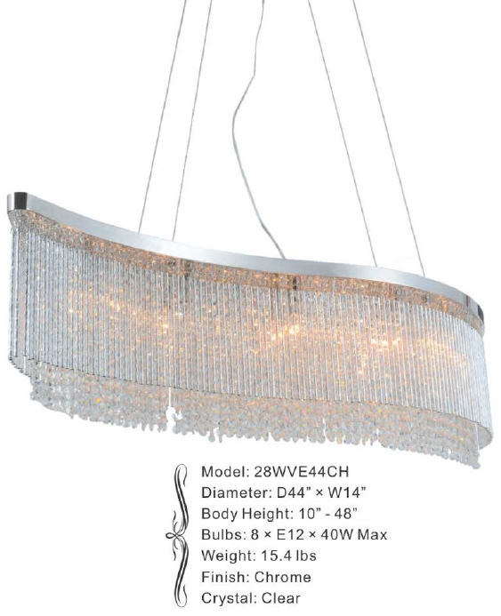 28WVE44CH D44” X W14” SOMME CHROME WAVE - 210000003836