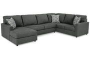 Edenfield Charcoal 3-Piece LAF Chaise Sectional -  Ashley - Luna Furniture
