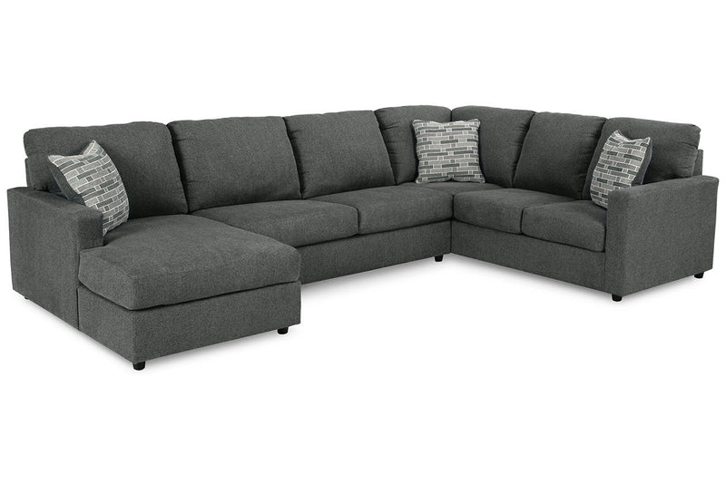 Edenfield Charcoal 3-Piece LAF Chaise Sectional -  Ashley - Luna Furniture