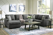 Edenfield Charcoal 3-Piece LAF Chaise Sectional -  Ashley - Luna Furniture