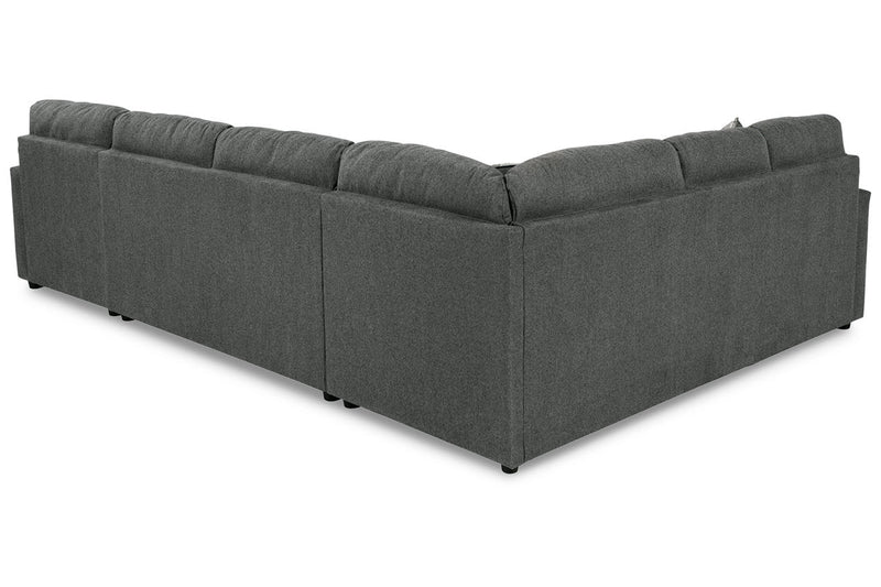 Edenfield Charcoal 3-Piece RAF Chaise Sectional -  Ashley - Luna Furniture