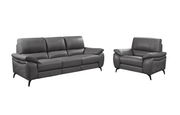2934 Dark Grey W/ Electric Recliners Set - Gate Furniture