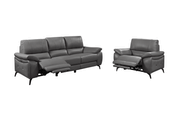 2934 Dark Grey W/ Electric Recliners Set - Gate Furniture