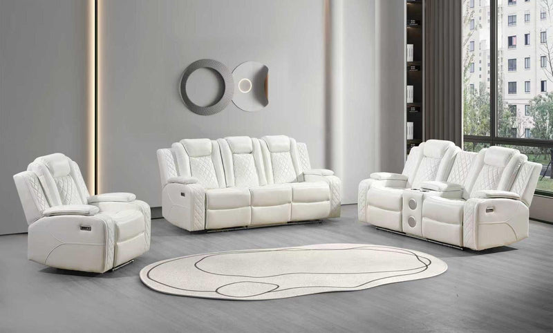 2PC (Power Sofa & Loveseat) - L447-White-2PC