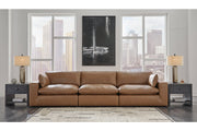 Emilia Caramel Leather 3-Piece Sofa -  Ashley - Luna Furniture