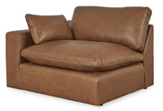 Emilia Caramel Leather 7-Piece Modular Sectional -  Ashley - Luna Furniture