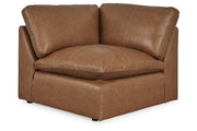 Emilia Caramel 5-Piece Sectional and Ottoman -  Ashley - Luna Furniture