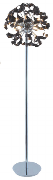 30FLR16BL 15.5" X 67" RIETI CHROME - METAL BLACK FLOOR LAMP - 210000006636