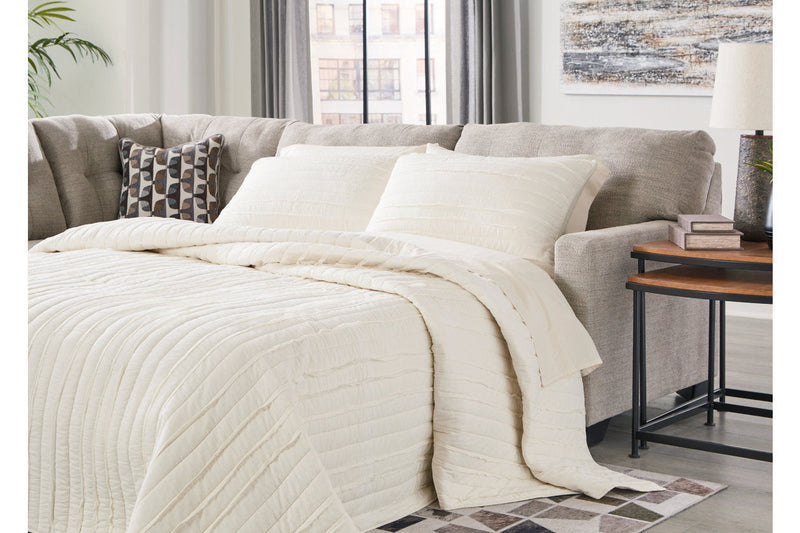 Mahoney Pebble 2-Piece Sleeper Sectional with Chaise -  Ashley - Luna Furniture