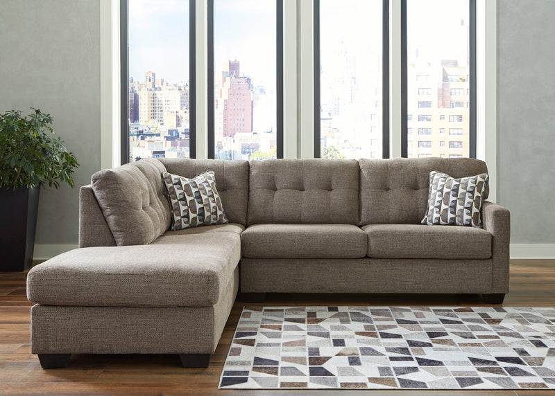 Mahoney Chocolate 2-Piece LAF Chaise Sectional -  Ashley - Luna Furniture