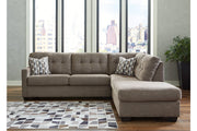 Mahoney Chocolate 2-Piece Sleeper Sectional with Chaise -  Ashley - Luna Furniture