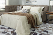 Mahoney Chocolate 2-Piece Sleeper Sectional with Chaise -  Ashley - Luna Furniture