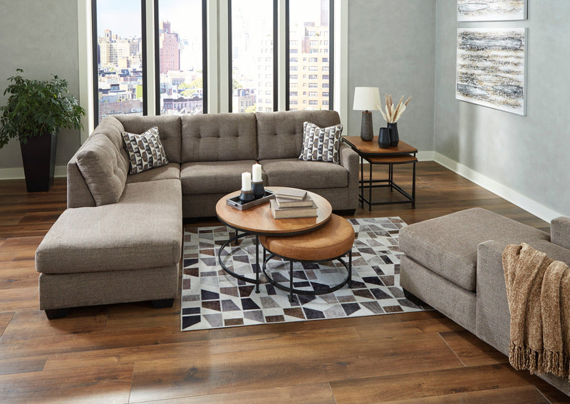 Mahoney Chocolate 2-Piece LAF Chaise Sectional -  Ashley - Luna Furniture