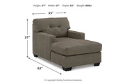 Mahoney Chocolate Sofa and Chaise -  Ashley - Luna Furniture