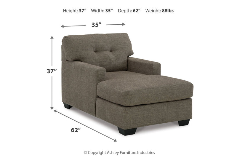 Mahoney Chocolate Sofa and Chaise -  Ashley - Luna Furniture