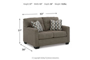 Mahoney Chocolate Sofa and Loveseat -  Ashley - Luna Furniture