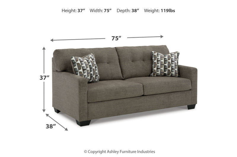 Mahoney Chocolate Sofa and Loveseat -  Ashley - Luna Furniture