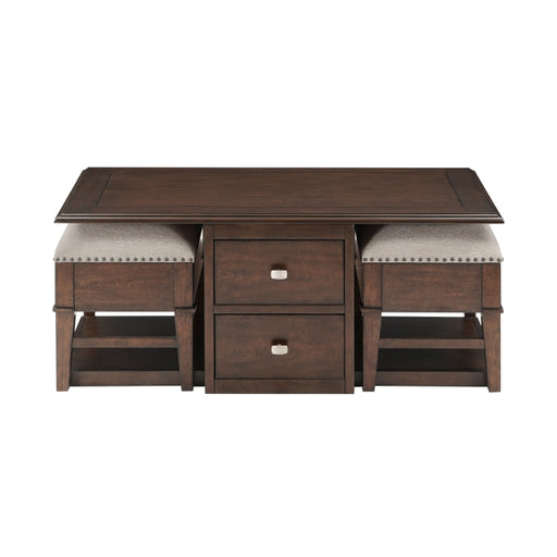 3500-30 Cocktail Table with Two Ottomans - 3500-30