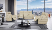 3517 Cream W/ Manual Recliners Set - p14089