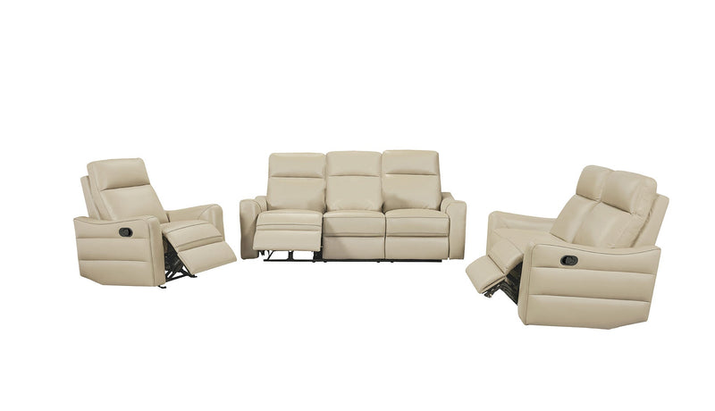 3517 Cream W/ Manual Recliners Set - p14089