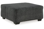 Biddeford Shadow Oversized Swivel Chair and Ottoman -  Ashley - Luna Furniture