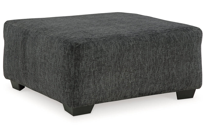 Biddeford Shadow Oversized Swivel Chair and Ottoman -  Ashley - Luna Furniture