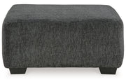 Biddeford Shadow Oversized Swivel Chair and Ottoman -  Ashley - Luna Furniture