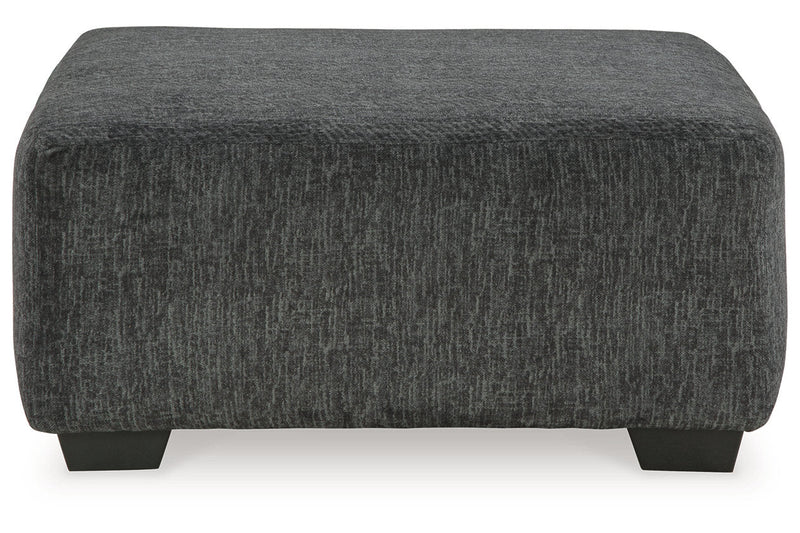 Biddeford Shadow Oversized Swivel Chair and Ottoman -  Ashley - Luna Furniture
