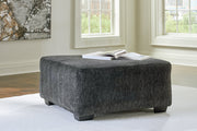 Biddeford Shadow Oversized Swivel Chair and Ottoman -  Ashley - Luna Furniture