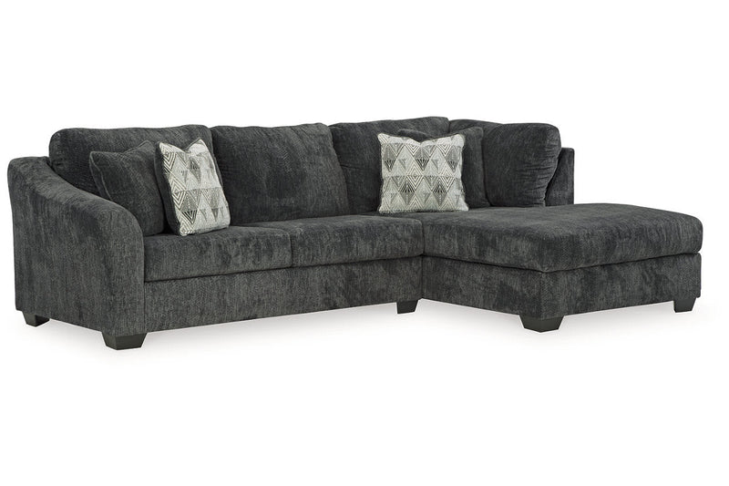 Biddeford Shadow 2-Piece Sectional with Chaise -  Ashley - Luna Furniture