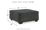Biddeford Shadow Oversized Swivel Chair and Ottoman -  Ashley - Luna Furniture