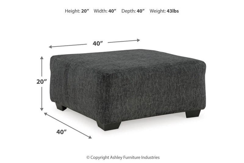 Biddeford Shadow Oversized Swivel Chair and Ottoman -  Ashley - Luna Furniture