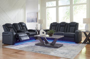 Fyne-Dyme Sapphire Power Reclining Sofa and Loveseat from Ashley - Luna Furniture