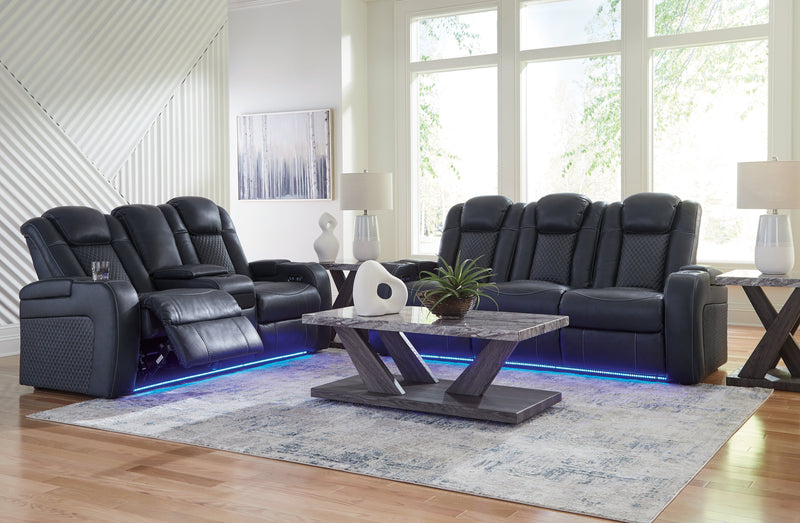Fyne-Dyme Sapphire Power Reclining Sofa and Loveseat from Ashley - Luna Furniture