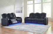 Fyne-Dyme Sapphire Power Reclining Sofa and Loveseat from Ashley - Luna Furniture
